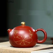 Chinese Yixing Boutique tea pot purple clay filter Xishi teapots Handmade beauty kettle Dahongpao Tea set Customized gifts 220ml 2024 - buy cheap