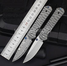CR Pocket Folding Knife D2/Damascus Blade Wave Titanium Alloy Handle Tactical Rescue Hunting Fishing EDC Survival Tool Knives 2024 - buy cheap