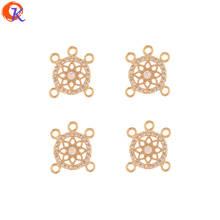 Cordial Design 30Pcs 11*13MM Earring Findings/CZ Charms/Connecotrs/Genuine Gold Plating/DIY Making/Hand Made/Jewelry Accessories 2024 - buy cheap