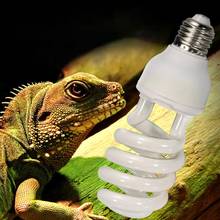 HiMISS E27 ультрафиолетовый светильник лампа 5,0 10,0 UVB 13 Вт 26 Вт Pet свет для рептилии светильник светящаяся лампа Дневной светильник лампа для черепахи рыбы амфибии 2024 - купить недорого