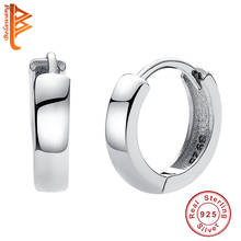 BELAWANG 100% 925 Sterling Silver Small Hoop Earrings Simple Circle Round Huggies For Women Fashion Party Jewelry 2024 - buy cheap