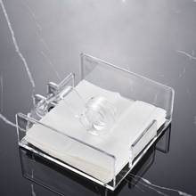 Suporte de guardanapo acrílico transparente, decoração de hotel e mesa de jantar, caixa de papel para papel de coquetel, dispensador de tecido 2024 - compre barato