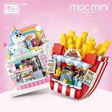 Loz minigame batatas fritas, blocos de montar brinquedos de plástico para crianças, modelo de cenas de arquitetura diy 2024 - compre barato