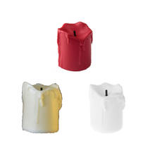Velas de led votivas sem chamas, 2 peças, branco quente, não flash, amarelo/vermelho/branco, alimentadas por bateria, para casamento 2024 - compre barato