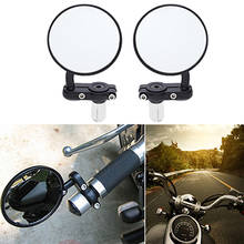 2x Universal Motorcycle Mirrors 3 Inch Round Folding Bar End Side Mirror For Honda Suzuki Yamaha Kawasaki Victory Ducati BMW 2024 - buy cheap