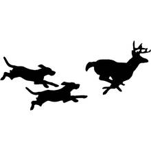 Dawasaru Hunting Dogs Chasing Deer Car Sticker Waterproof Sunscreen Decal Laptop Truck Motorcycle Auto Accessories PVC,24cm*11cm 2024 - buy cheap