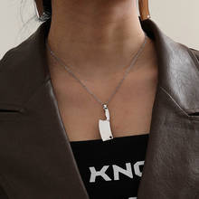 Punk Creative Kitchen Knife Blade Pendant Necklace for Women Vintage Fashion Geometric Clavicle Necklaces Jewelry Gift 2024 - buy cheap