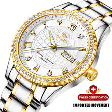 Olevs relógio masculino de ouro, mecânico, luxuoso, automático, esportivo, de aço inoxidável, à prova d'água, 6616 2024 - compre barato