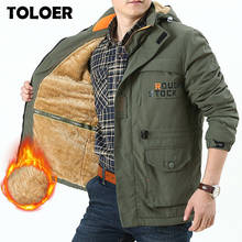 Engrossar quente bomber jacket men 2021 inverno multi-bolso militar tático jaquetas blusão casaco de lã dos homens ao ar livre stormwear 2024 - compre barato