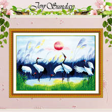 Five cranes picture Patterns Counted Cross Stitch DIY 11CT 14CT Cross Stitch Set Animals Cross-stitch Kits Embroidery Needlework 2024 - buy cheap