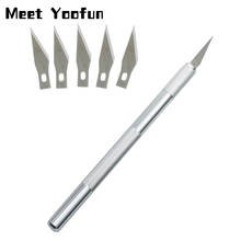 Non-Slip Metal Scalpel Knife Tools Kit Cutter Engraving Craft knives 5/10pcs Blades Mobile Phone PCB DIY Repair Hand Tools 2024 - buy cheap