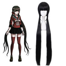 Anime Danganronpa V3 Harukawa Maki Cosplay Wig Long Black Ponytails Synthetic Hair Dangan Ronpa + Free Wig Cap Party Role Play 2024 - buy cheap