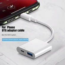 Новый 8-контактный конвертер OTG кабель к USB 3 адаптеру камеры для USB флеш-накопителя U диск SD кардридер Мышь Клавиатура 2024 - купить недорого