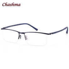 Chashma Brand Design Men Optical Eyewear Semi Frame Prescription Glasses Blue Light Glasses 2024 - buy cheap