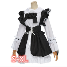 Gótico preto lolita empregada vestido de renda bonito cosplay meninas kodona outfit mangas compridas halloween carnaval traje para mulher mais tamanho 2024 - compre barato