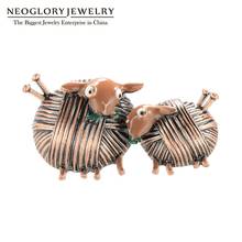 Neoglory Jewelry Cartoon Cute Sheep Animal Brooches Enamel Lapel Pin Badges Jewelry 2020 New Designs For Friend Meeting Gift 2024 - buy cheap