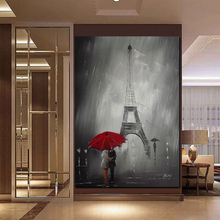 Wall Art Canvas Painting Red Umbrella Romantic Paris City Print on Canvas Poster Wall Picture for Living Room Home Decoration 2024 - buy cheap