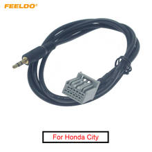 Feeldo adaptador de cabo aux macho para honda city, adaptador de cabo de áudio estéreo de 3.5mm para honda city de 2009-2012 cd, fiação de dados # fd6199 2024 - compre barato