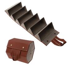 6 Slots Foldable Sunglasses Holder Multiple PU Leather Eyeglasses Travel Organizer Case 2024 - buy cheap