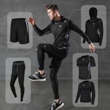 5 Pcs/Set Men's Tracksuit Compression Sports Suit Gym Fitness Clothes Running Jogging Sport Wear Training Workout Tights 2024 - buy cheap