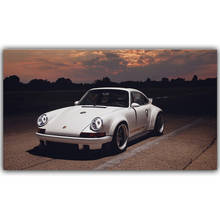 Retro Classic White Supercar Beautiful Luxury Sports Car Canvas Paintings Wall Art for Living Room Home Decor (No Frame) 2024 - buy cheap