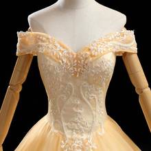 Gold Boat Neck Quinceanera Dress Luxury Lace High-end V-neck Ball Gown Off The Shoulder Party Dress Prom Dresses Homecoming 2024 - buy cheap