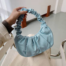 Bolso cruzado plisado de piel sintética para mujer, bandolera de hombro, informal, suave, Color puro 2024 - compra barato