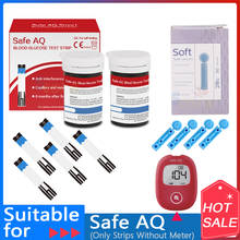 Safe AQ Smart 50/100/200pcs Blood Glucose Test Strips with Lancets Needles of for Diabetic Blood Sugar Detection Glucometer 2024 - купить недорого