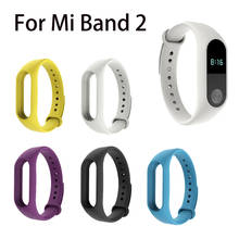 Correa de silicona para Xiaomi Mi Band 2, repuesto de pulsera deportiva de TPU en 11 colores, accesorios para pulsera inteligente 2024 - compra barato
