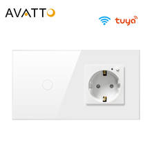 Avatto-interruptor de luz inteligente tuya, wifi, 16a, tomada de parede, aplicativo smart life, 1/2/3, gang, funciona com alexa, google home 2024 - compre barato