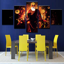 Pintura em tela para sala de estar cartazes quadro 5 peças hd impresso índia tibetano budismo guru nanak arte da parede fotos decoração casa 2024 - compre barato
