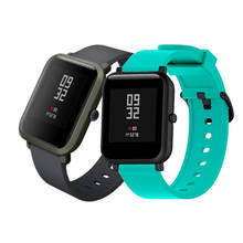 Pulseira de sílica para huami amazfit bip, acessórios de pulseira inteligente para adolescentes, correia para rastreador de fitness xiaomi amazfit bip 2024 - compre barato