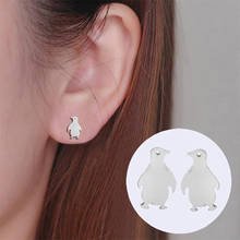 New Korean Fashion Cartoon Penguin Animal Stud Earrings For Women Jewelry Gift Simple Women Accessories Statement Earrings 2024 - buy cheap