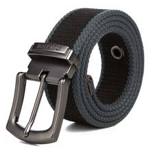 Cinturón de lona de entrenamiento para hombre, tejido de cintura, informal, con hebilla de aguja, 140Cm 2024 - compra barato