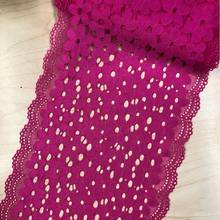 10Yards Elastic Stretch Lace Trim 18cm Width Skirt Hem For Dress Sewing Applique Costume Fabric Laces DIY Material 2024 - buy cheap