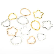 Conector de anéis divididos para fazer joias, 50 tamanhos com estrela dourada de 14-18mm 2024 - compre barato