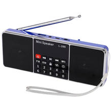 Minialtavoz estéreo portátil recargable, L-288, Radio FM, pantalla LCD, compatible con tarjeta TF, disco USB, reproductor de música MP3 2024 - compra barato