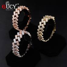 GUCY 20mm Big Square Miami Cuban Link Bracelet Gold Silver Color Iced Out Cubic Zirconia Rock Hip hop Style Men's Jewelry 2024 - buy cheap
