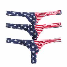 Sexy Jockstraps Men's Underwear Briefs USA Flag Mens Thongs Bikini G Strings Penis Pouch Underpants Tangas Male Sissy Panties 2024 - buy cheap