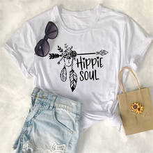New T shirt Women Fashion Hippie Soul Print Tshirts Casual Tops Harajuku Tees Female T shirts Clothing Camisas Mujer 2024 - buy cheap
