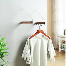 Colgador de pared de madera natural para interior, soporte de secado, organizador, decoración del hogar, ganchos para ropa, 1 ud. 2024 - compra barato