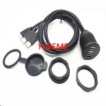 10 шт. X USB HDMI кабель для крепления на приборную панель, 3 фута, два USB 2,0 и HDMI удлинителя, монтажный кабель для автомобиля и моря 2024 - купить недорого