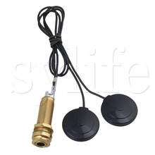 Microfone piezo dourado captador 6.35mm, jack para guitarra mandolina 2024 - compre barato