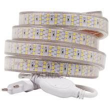 AC220V Led Strip SMD2835 Waterproof Led Ribbon Tape Lamp 276leds/m Three Row Flexible Diode Tape Decoration Light for Home 2024 - buy cheap