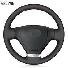 DIY Hand-stitched Black Genuine Leather Car Steering Wheel Cover For Hyundai Tiburon 2003-2008 Coupe 2002-2008 2024 - buy cheap
