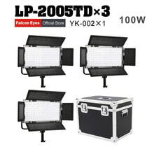 Falcon Eyes LED Photographic Lighting 100W Bi-Color Dimmable LCD Studio Panel Lamp LED Video Light With Case LP-2005TD Kit Set 2024 - buy cheap