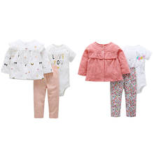 3PCS Autumn Baby Girl Clothes Cute Unicorn Print Newborn Baby Boy Clothes Newborn Clothes Rompers Long Pants Coat 2024 - buy cheap