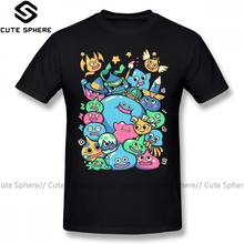 Dragon Quest T Shirt Slime Party T-Shirt Funny Beach Tee Shirt 100 Percent Cotton Printed Man Short Sleeves Oversize Tshirt 2024 - buy cheap