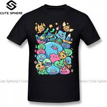 Camiseta de Dragon Quest para hombre, playera divertida de fiesta de Slime, camiseta 100 de algodón estampada, camiseta de manga corta para hombre de gran tamaño 2024 - compra barato