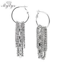Mytys Luxury Big Dangle Drop  Cluster Crystal Earrings for Women Evening Party Jewelry Accessory CE659 2024 - buy cheap